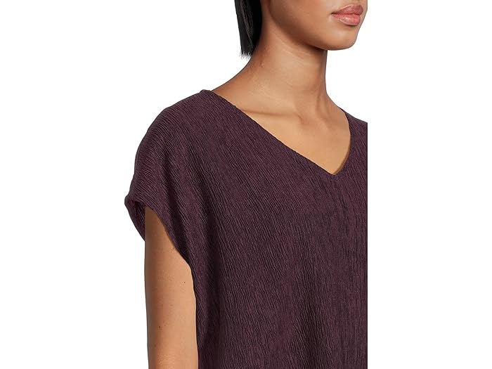 Woven Plisse V-Neck Square Top - Image 5