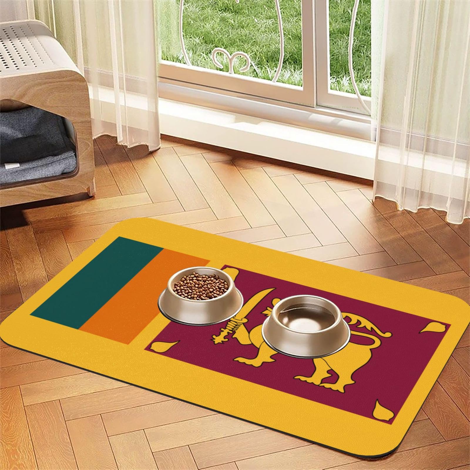 Tapis de nourriture absorbant et antidérapant pour animaux en caoutchouc