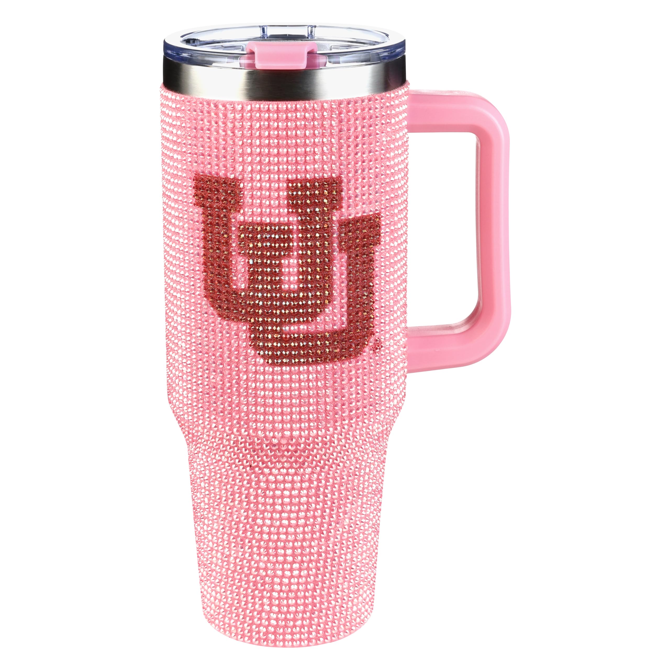 The Memory Company Officially Licensed 40oz Pink Bling Game Day Tumbler, University of Utah