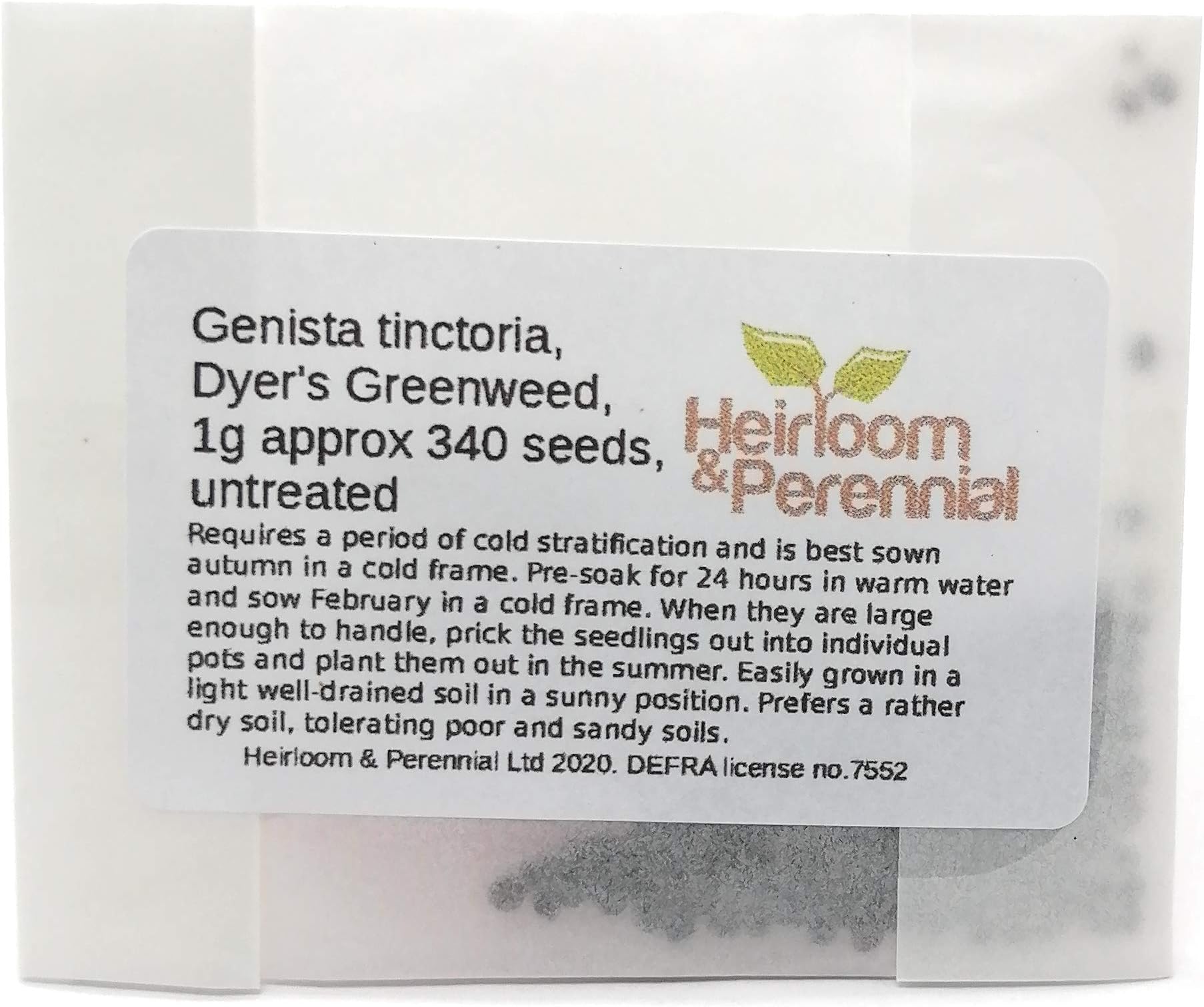 Genista tinctoria, Dyer's Greenweed, 1g Approx 340 Seeds, untreated