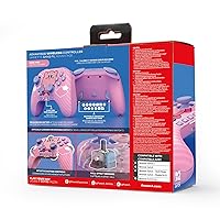 Vista 2 de PowerA Advantage Wireless Controller for Nintendo Switch 2 - Kirby Puff, Officially Licensed, Hall Effects, Mappable Buttons, Pro Controller, C