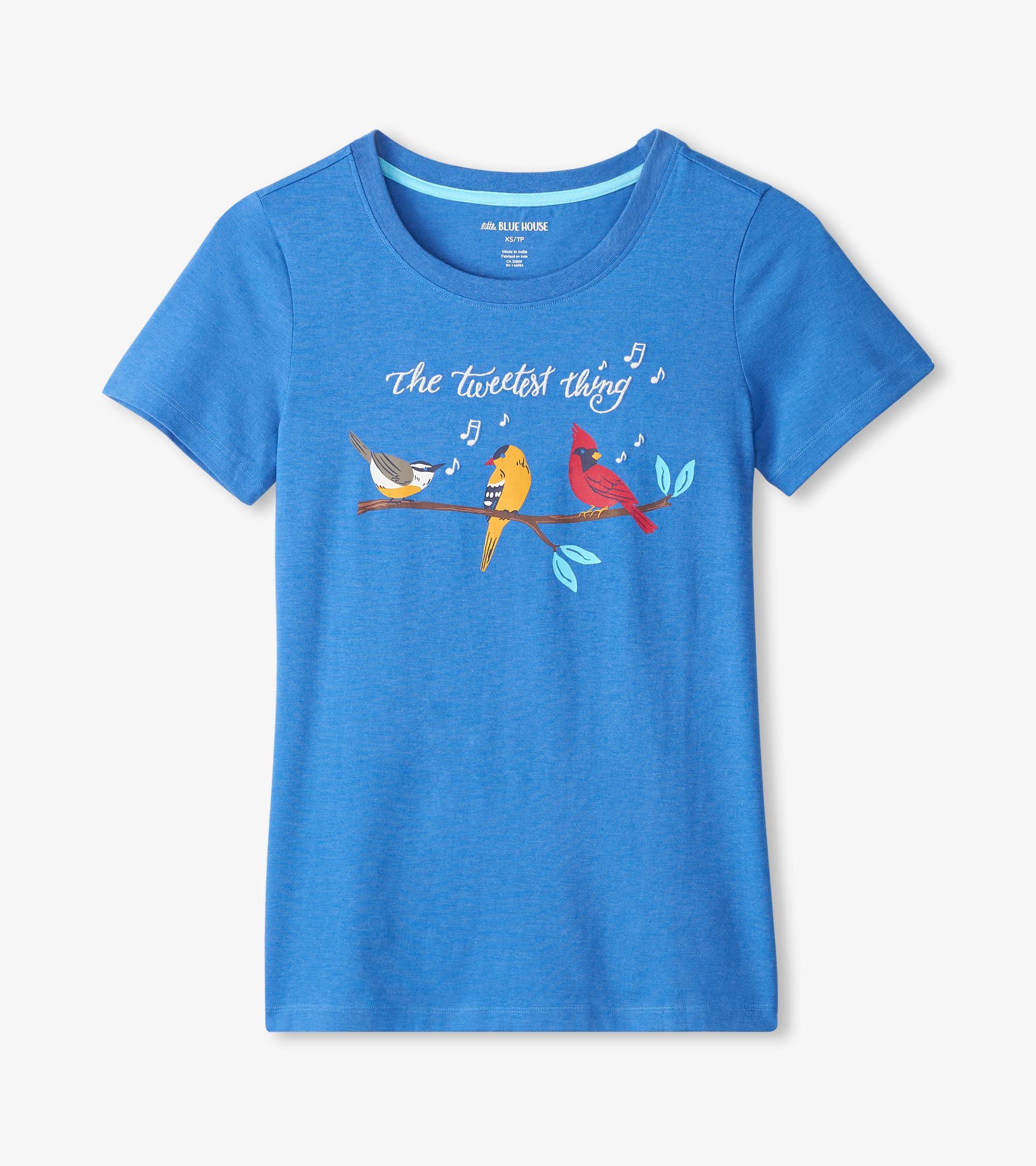 Little Blue House Women's Short Sleeve Tee Pyjama Top Haut de Pijama Femme