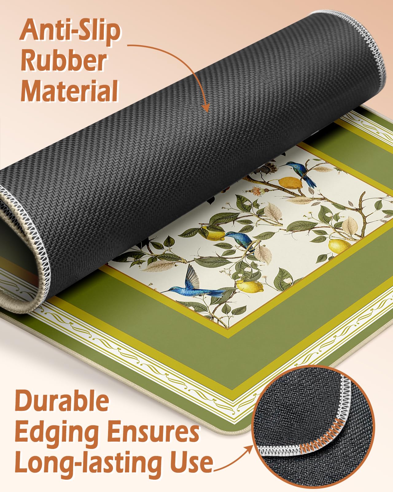 Tapete Mahjong para mesa Mah Jong, tapete de neopreno para viajes, chinoiserie floral, Majong, regalos de mahjong para mujeres, almohadilla de goma antideslizante única, 31.5 x 31.5 pulgadas