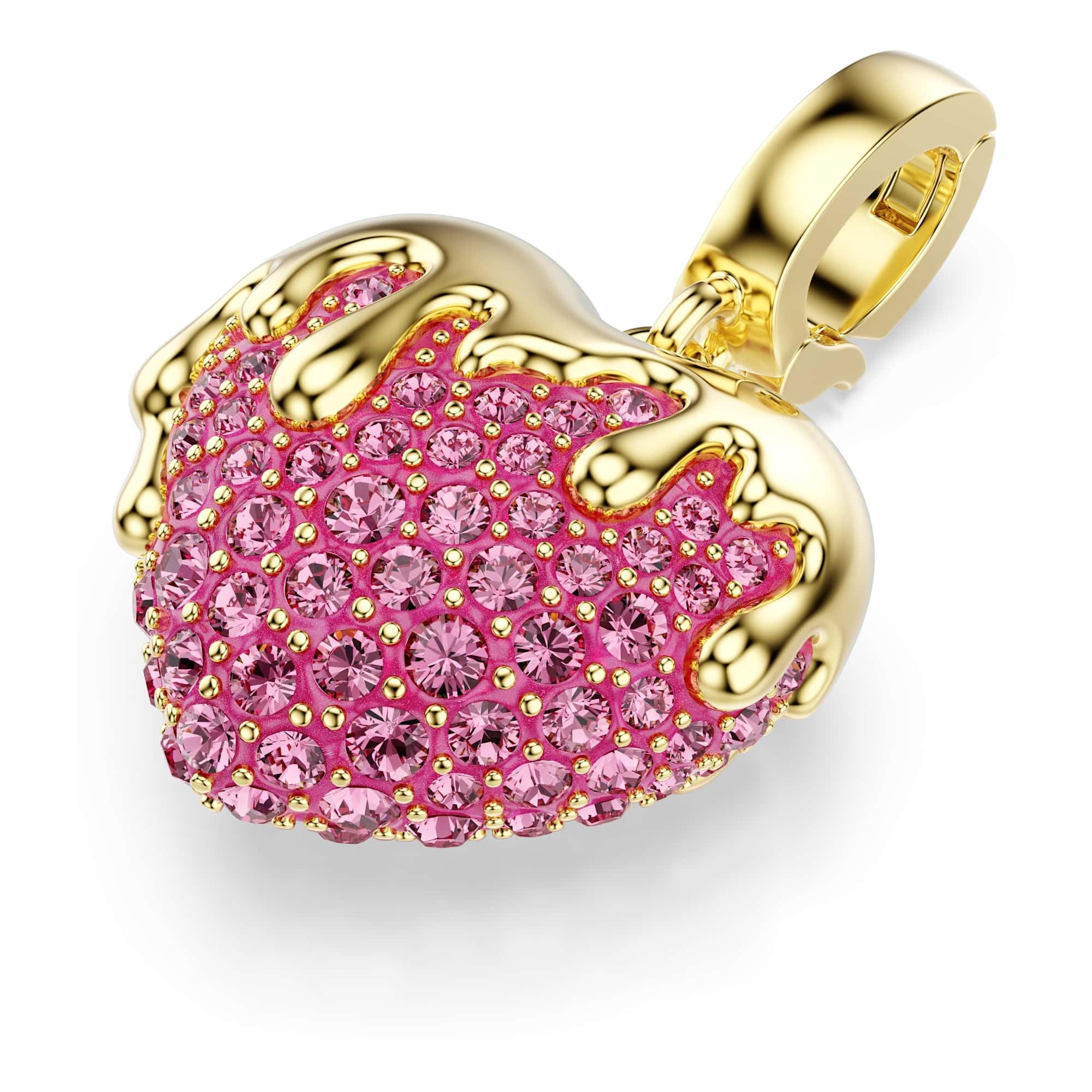 Swarovski Idyllia Kolekcja Bransoletka sztywna, Mieszane szlify, Serce, Różowy, Wykończenie z mieszanego metalu