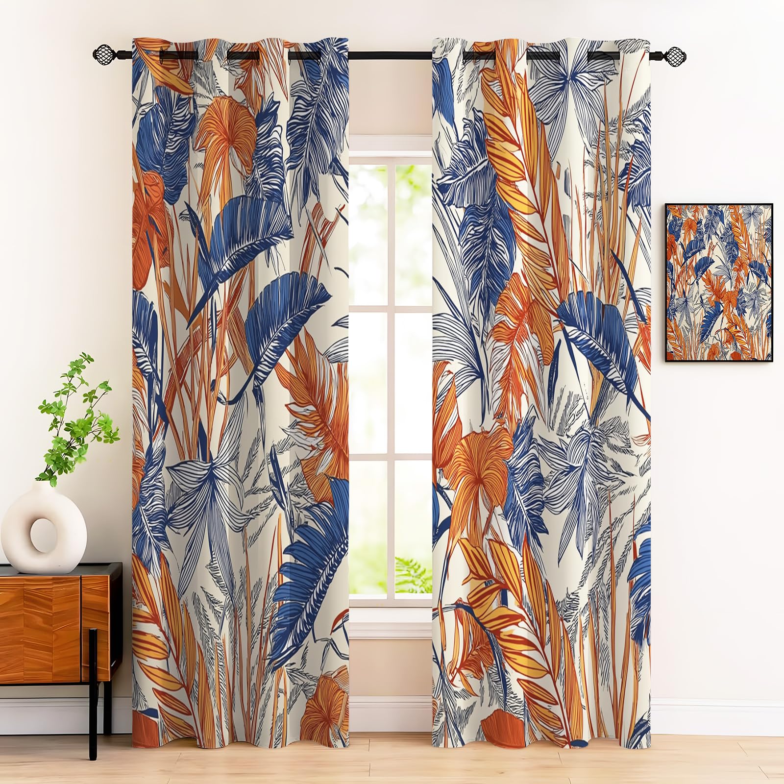 Rideau occultant thermique jungle 140x260 isolant et décoratif