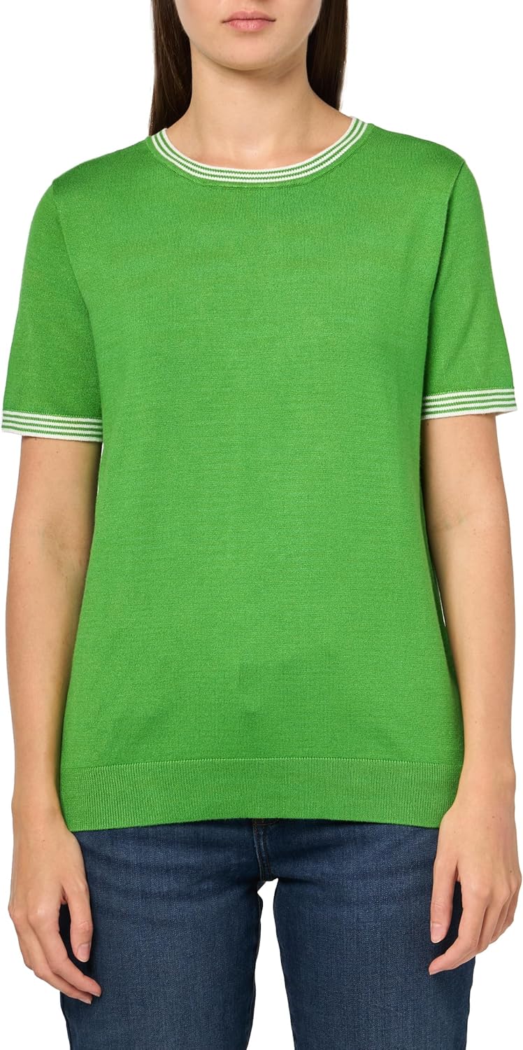 Nautica Women's Crew Neck Solid Short Sleeve Sweater