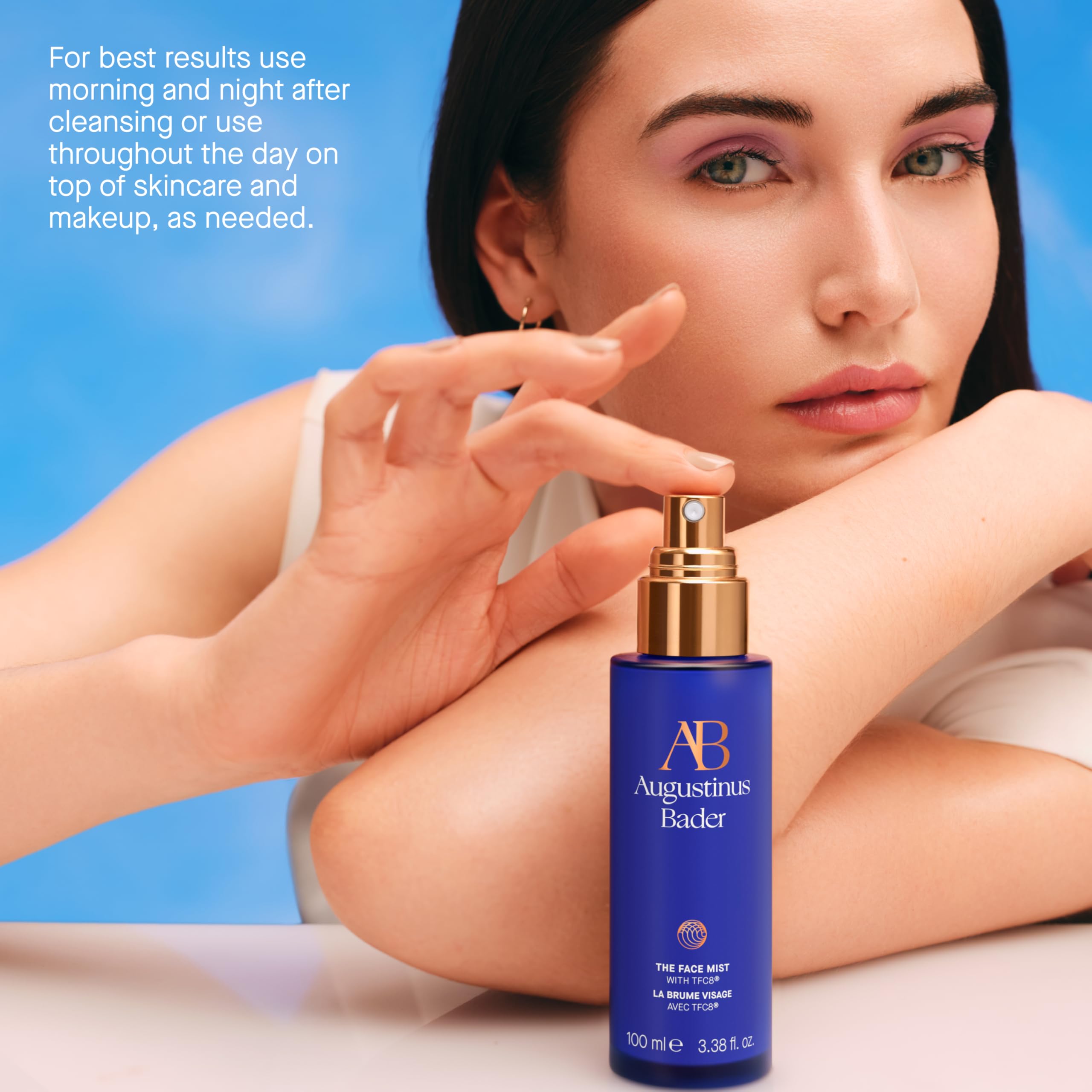 Augustinus Bader The Face Mist – Luxury Hydrating & Refreshing Facial Mist – Soothes, Restores & Boosts Radiance – Antioxidant-Rich, Lightweight Formula – 100 ml / 3.4 fl oz