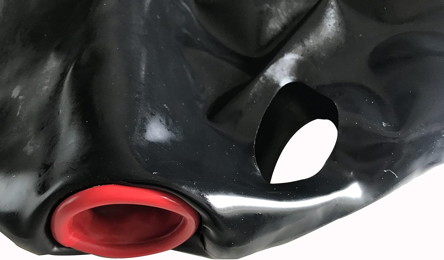 MFMYEE Bondage Latex Mask BDSM Mask Fetish Headgear Latex Cosplay Back Zipper,Latex Hood