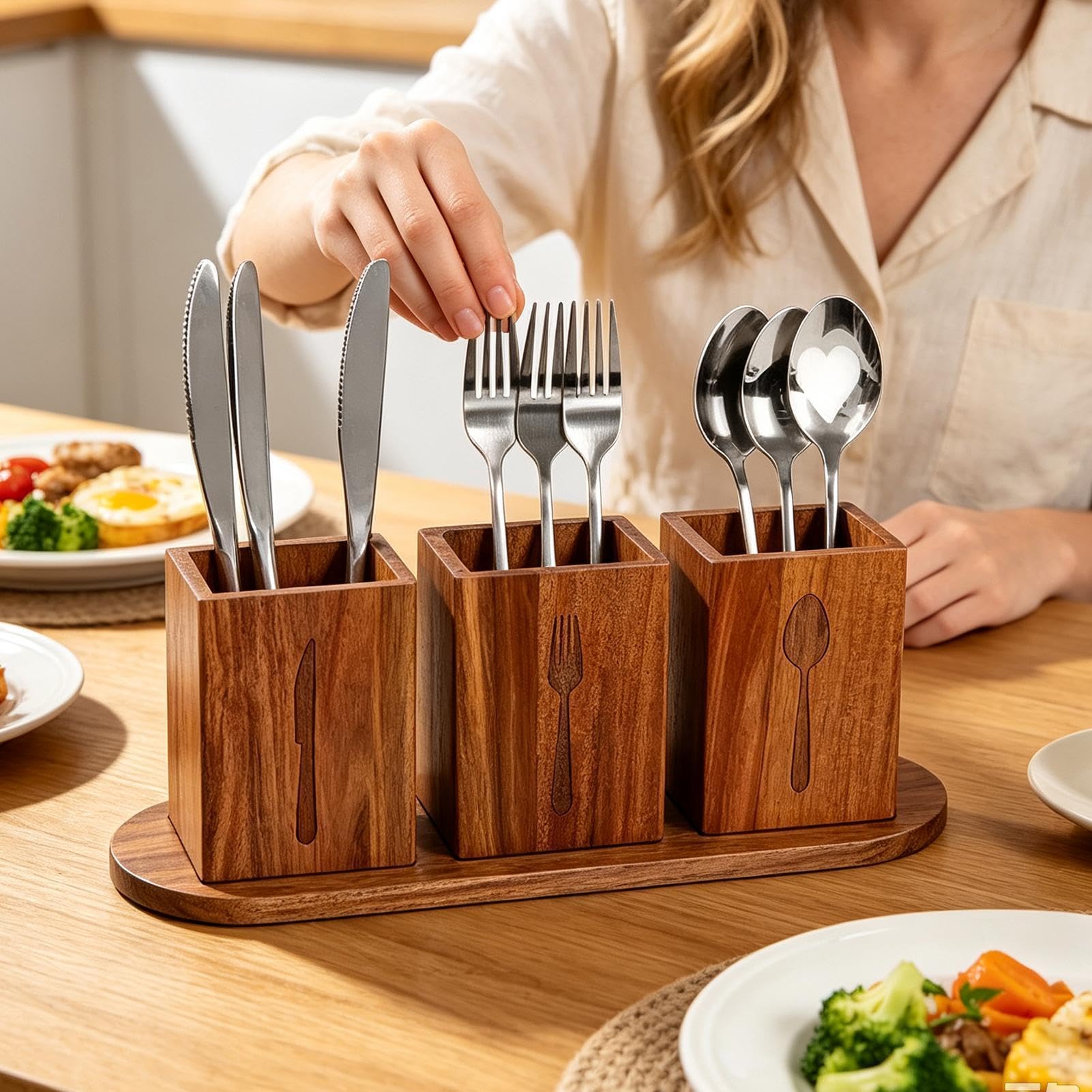 Porta utensilios de cocina Almacenaje de Alimentario Compartimentado y