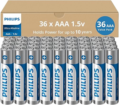 Miniatura 11 de PHILIPS Paquete de 12 pilas AA | Batería doble A ultra alcalina de 1.5 V | 132% más de potencia que el estándar de la industria | Larga duración |