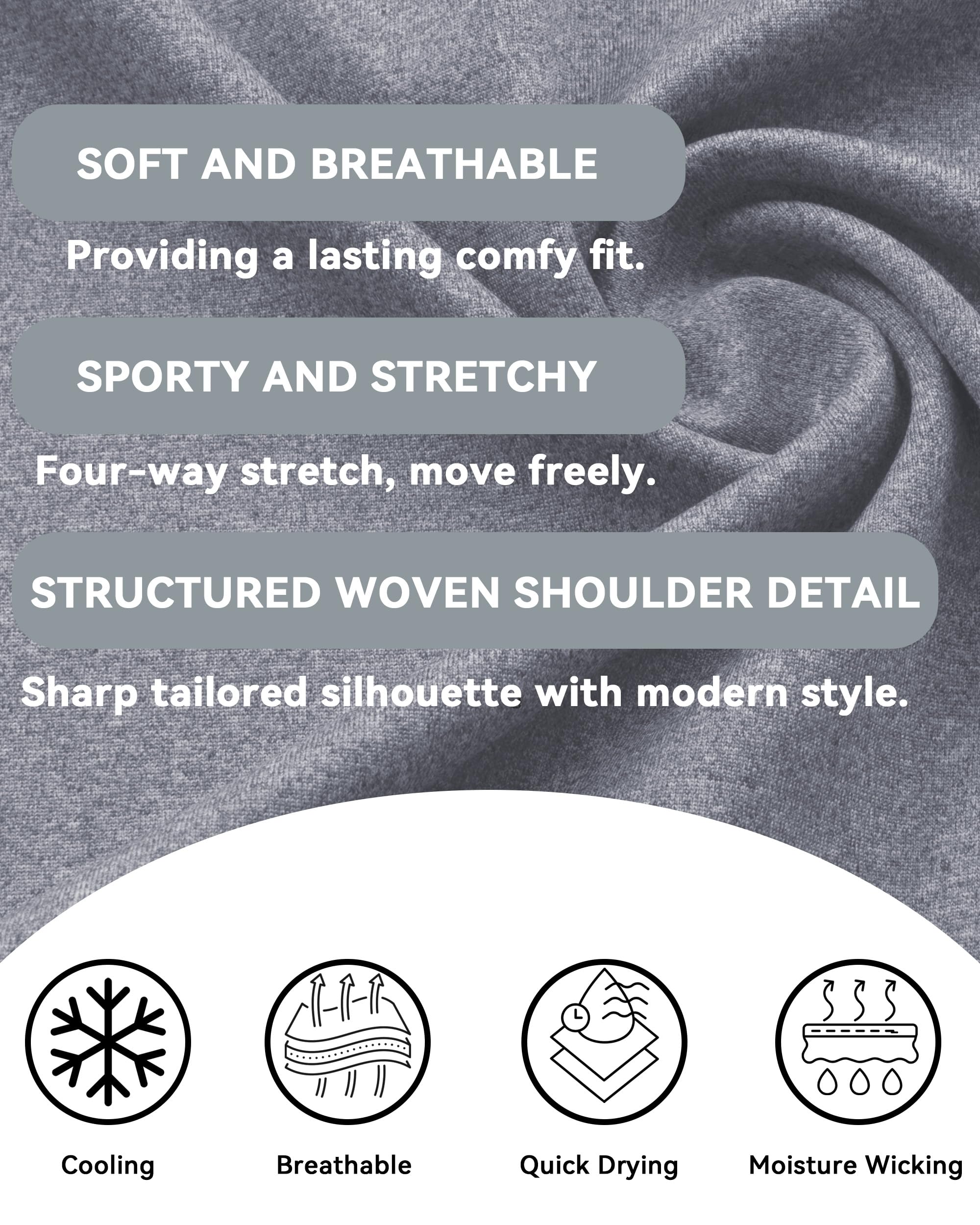 AMZSPORT Polos Manga Corta Hombre con Bolsillo Secado Rápido Transpirable Camisas Trabajo Hombre Verano Deporte Camiseta
