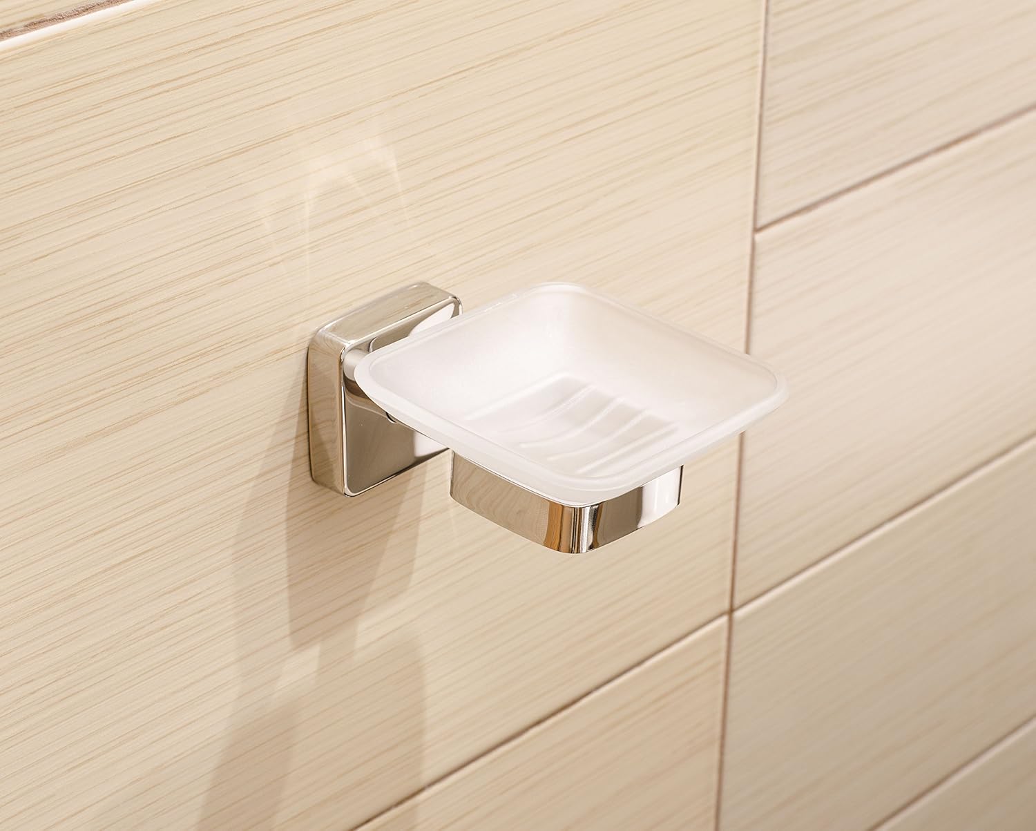 Kapitan Quattro Bathroom Toilet Soap Dish/Holder, Square Style, Wall Mounted Self Adhesive, Stainless Steel AISI 304 18/10 - Image 4