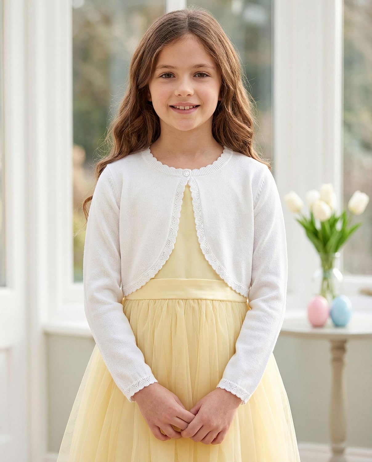 BlackButterfly Girls Long Sleeve Knitted Childrens Kids Bolero Shrug - Image 6