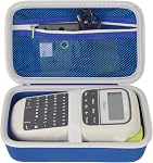 Cas compatible avec Brother pour P-Touch PTH110/ PRTH110/ Pro PT-H111/ PTE110 Portable Label Maker, Organisateur de porte-étiquettes, AC Adaptateur, Câbles de charge (boîte seulement) -Black-Storage organisé avec la poche de mesh pour rubans d'étiquette,