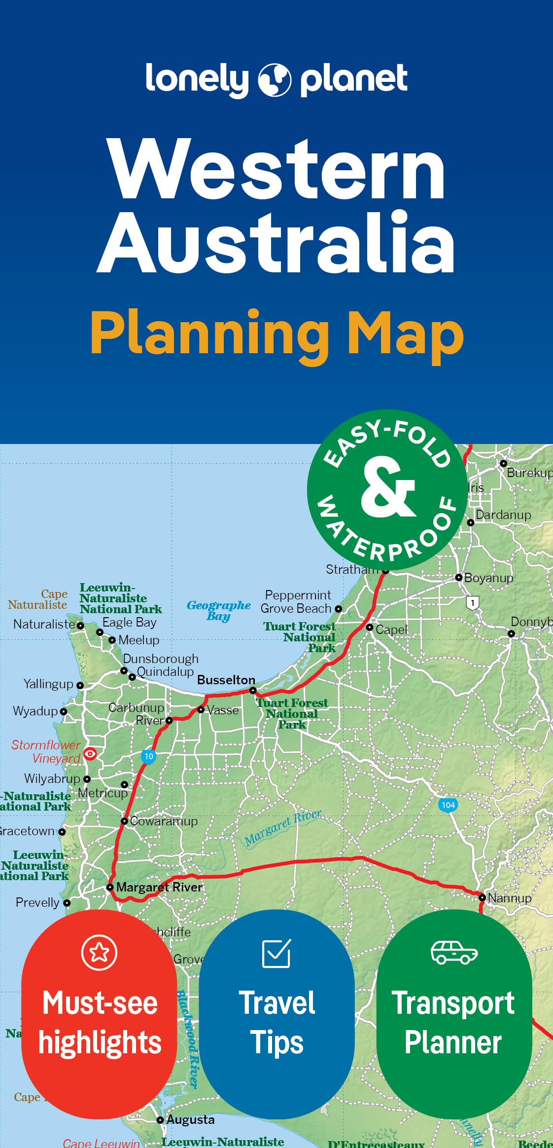 Lonely Planet Western Australia Planning Map by Lonely Planet 9781788688994