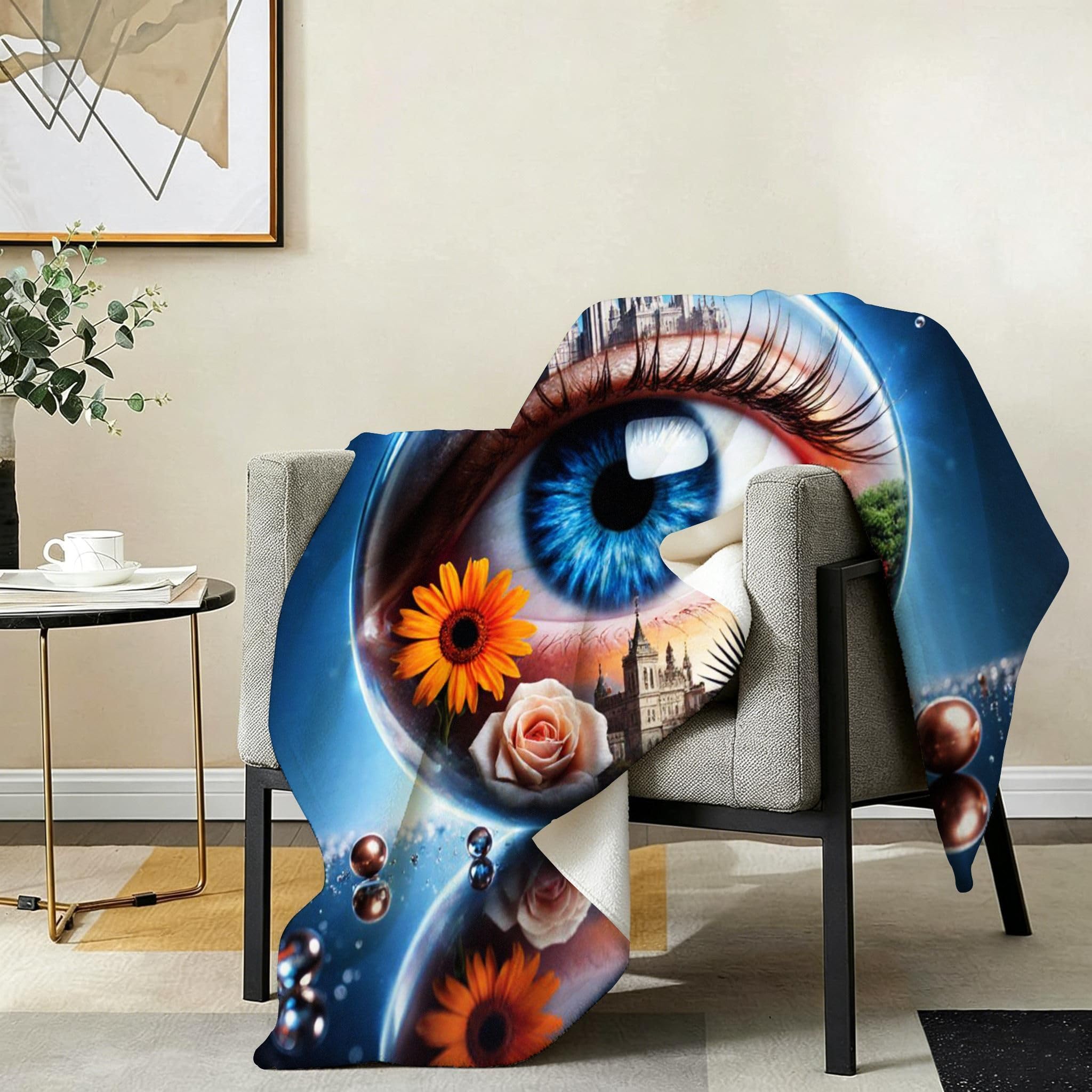 Manta de Forro Polar 240x260 cm, Pupila Azul, AQ2880