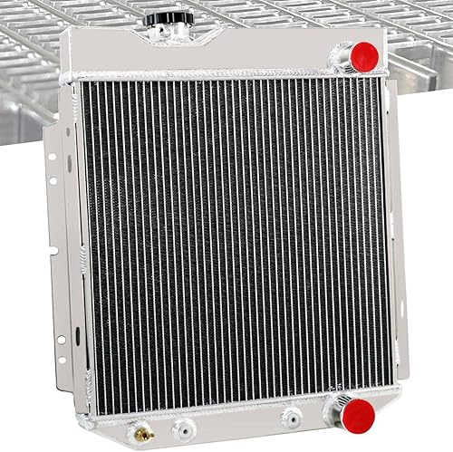 Radiador Mustang CU259 1966 compatible con radiador Ford Falcon/Ranchero 1960-1965, radiador Mustang 1965-1966, radiadores Mercury Comet 63-66, V8