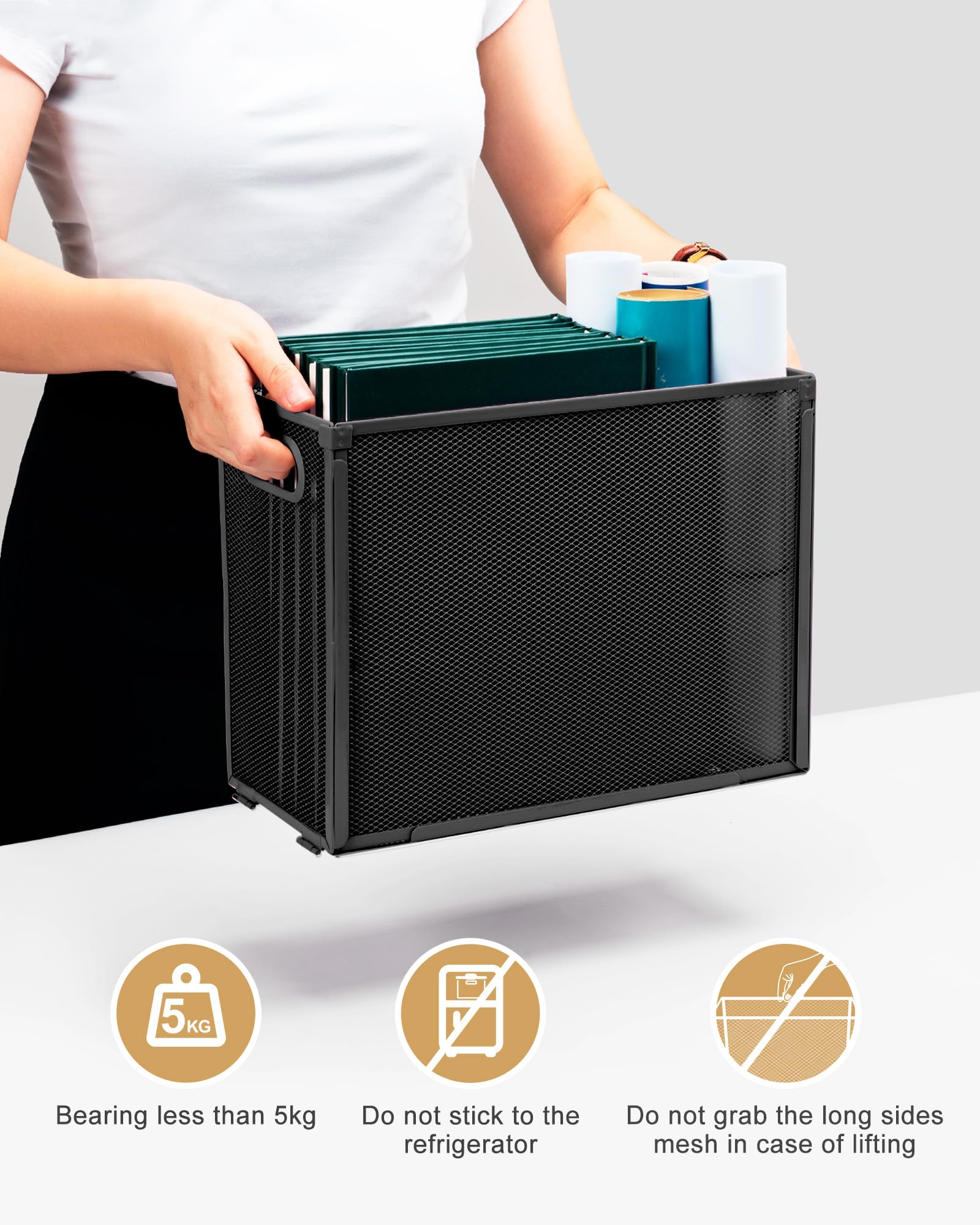 Note Folder Portable Snapklik.com : Oterri Hanging File Organizer, Metal File Organizer ...