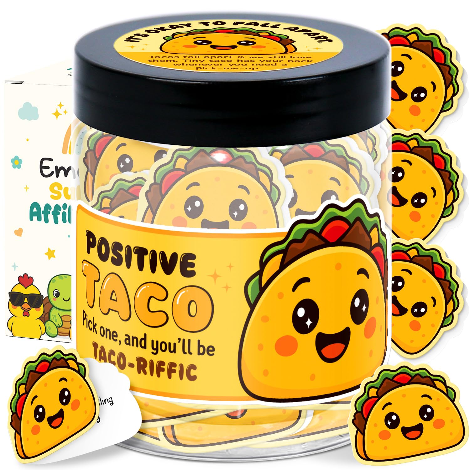 応援グッズ Tacos Amazon.com: Positive Taco Cards Jar, Affirmation Cards For Women