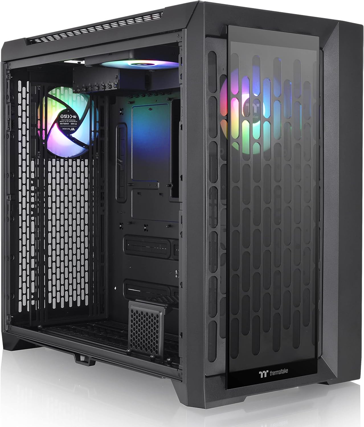 Thermaltake CTE C750 TG ARGB E-ATX Full Tower with Centralized Thermal Efficiency Design; 3x140mm CT140 ARGB Fans Pre-Installed; Tempered Glass Front & Side Panel; CA-1X6-00F1WN-01; Black