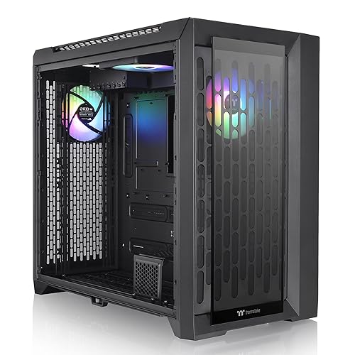 Thermaltake CTE C750 TG ARGB E-ATX Full Tower with Centralized Thermal Efficiency Design; 3x140mm CT140 ARGB Fans Pre-Installed; Tempered Glass Front & Side Panel; CA-1X6-00F1WN-01; Black