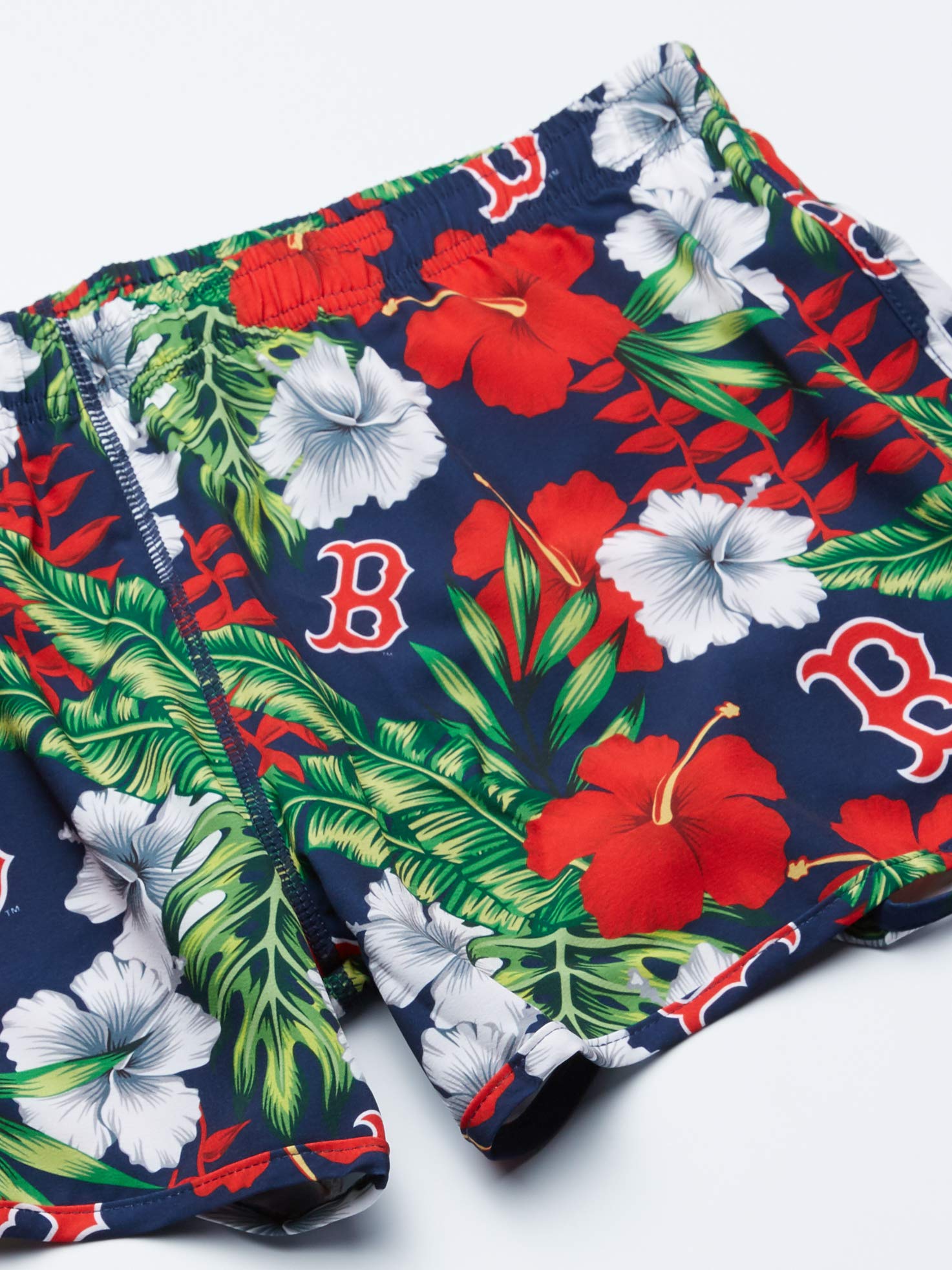 FOCO MLB Boston Red Sox Womens Floral Running Shortsfloral Running Shorts, Team Color, Small