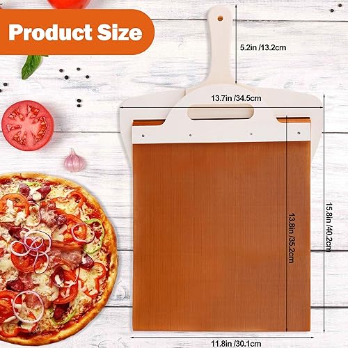 Miniatura 9 de XANGNIER Pala deslizante de pizza, la cáscara de pizza que transfiere perfectamente la pizza, pizza súper mágica, pala de pizza inteligente