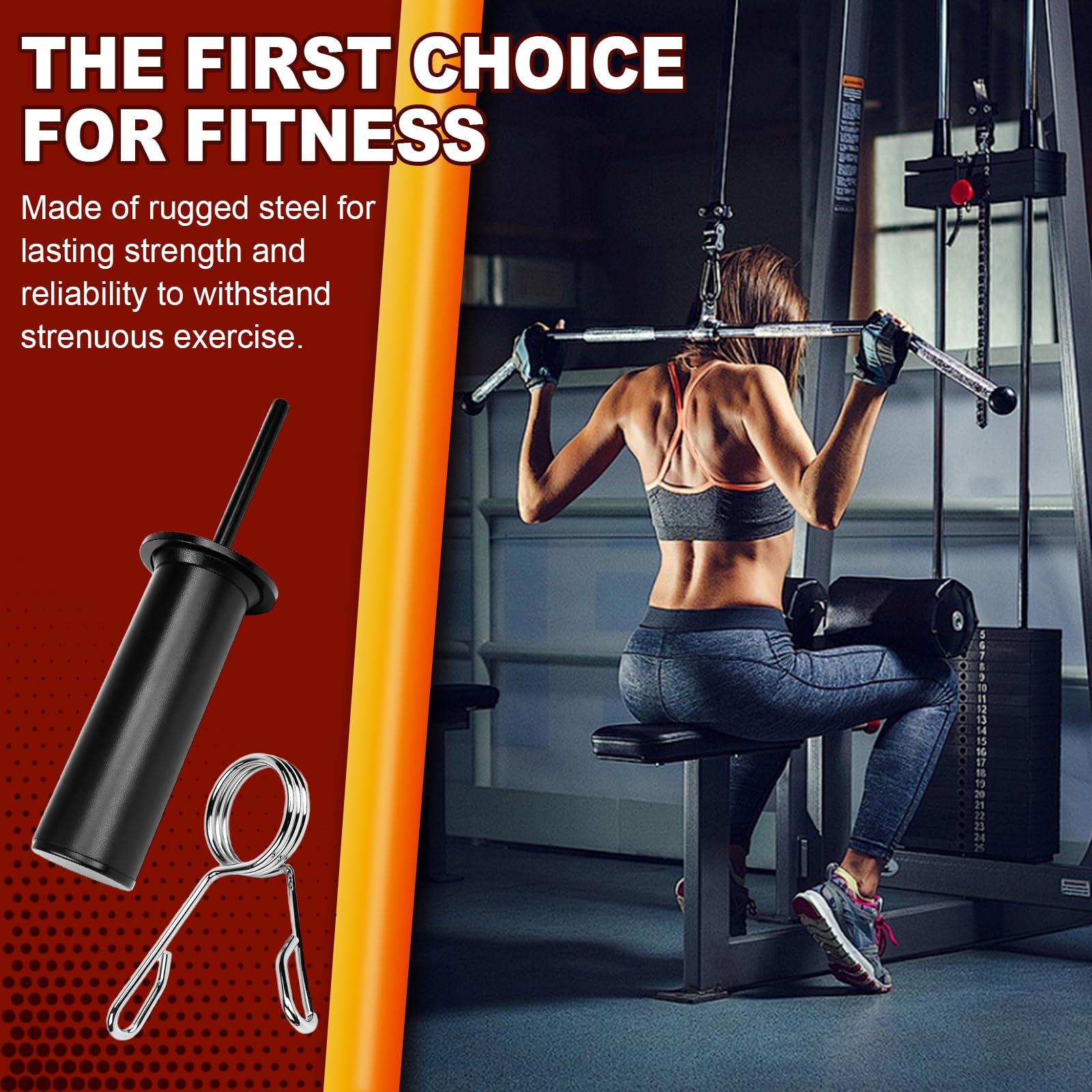 Weight Stack Pin - Przypinka do sztangi - Gym Pin - Nadaje się do wszystkich urządzeń fitness, odpowiednia dla wszystkich poziomów sprawności, może być używana przez długi czas