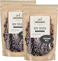 Vista 10 de Farm Hounds - Bazo de Res - Cecina de bazo de res natural premium para perros - Hecho de ganado 100% criado humanamente - Premio de órgano