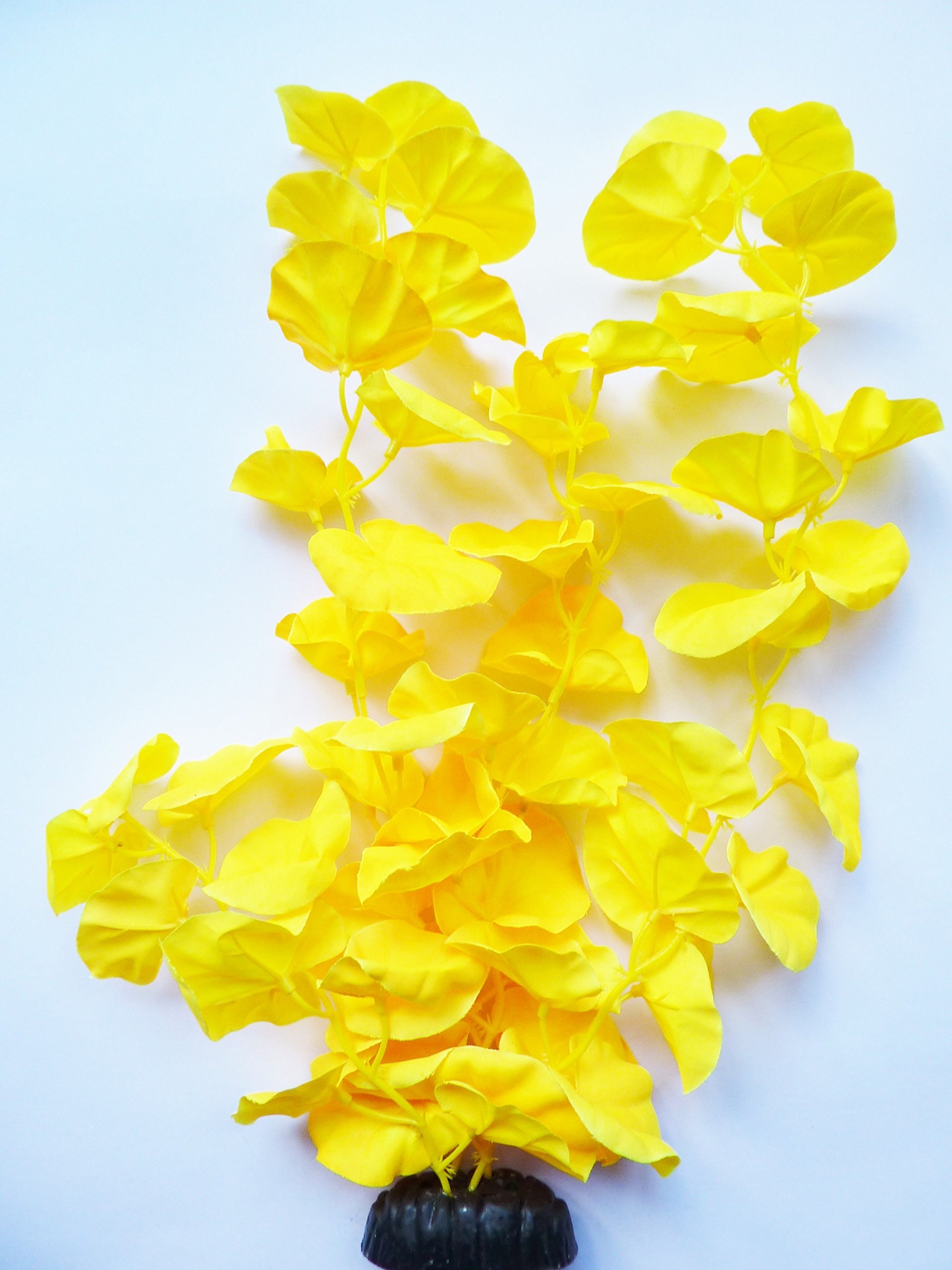 Aquarium Plant (Silk) Yellow Lily Fish Tank Decoration (Yellow Lily 40cm)