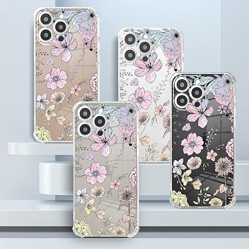 Vista 188 de Roemary Buffertech - Funda protectora para iPhone 13 Pro Max con diseño Golden Retriever, diseño de arcoíris con protector de pantalla