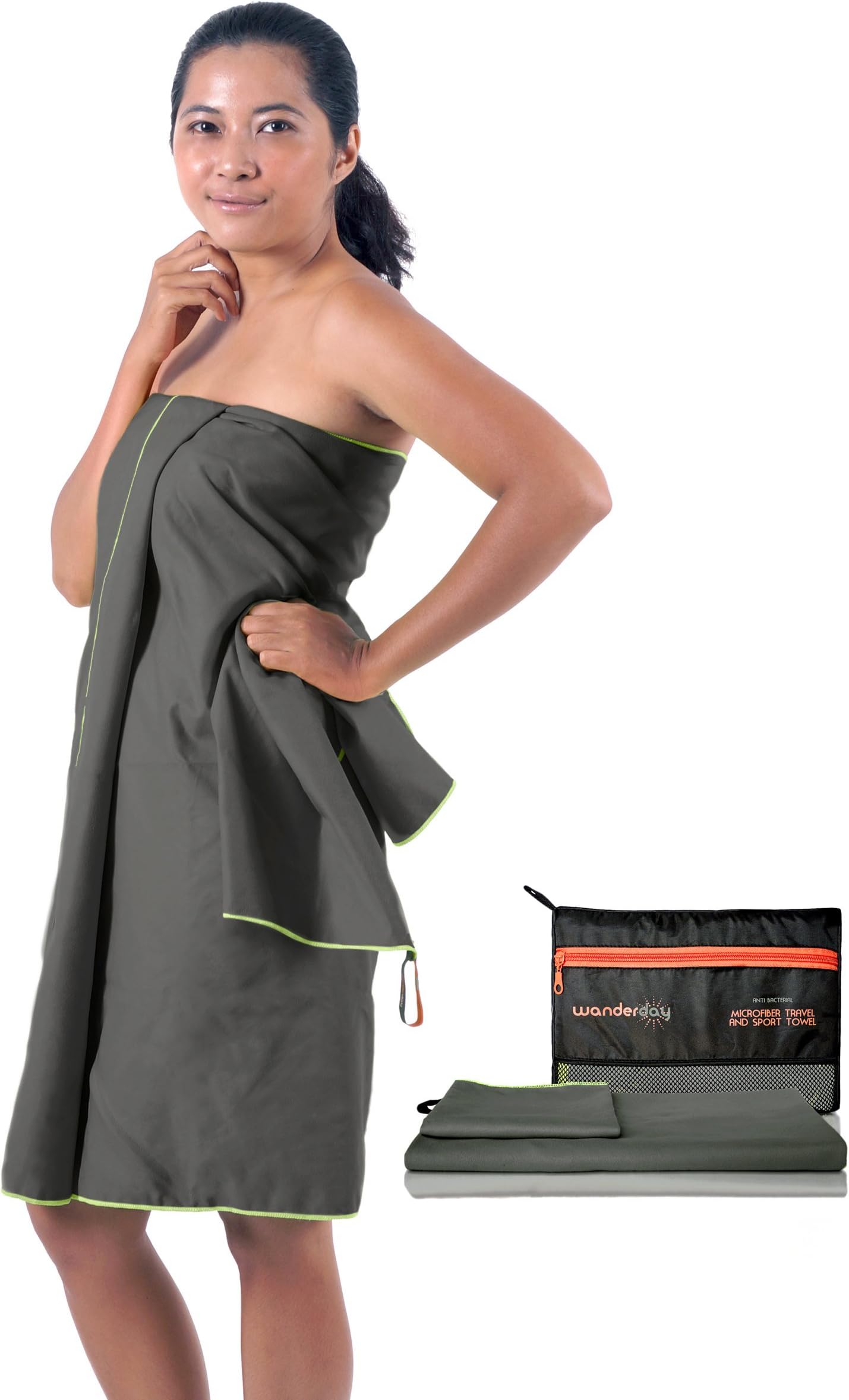 Wanderday Microfiber Towel Set for Camping - Large, Fast Drying – Also Perfect for Travel, Golf, Bowling or Gym