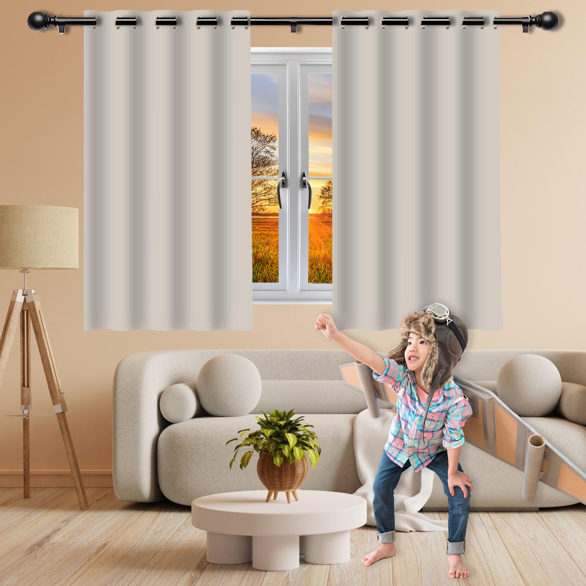 Rideau 100% occultant pour bloquer la chaleur et la lumière de la chambre