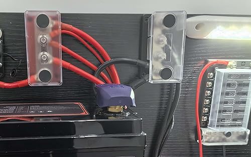 Miniatura 2 de Gloaso Barras de bus de 12 V - 48 V CC y 300 amperios, hechas en cobre, módulo de servicio pesado 4 terminales de pernos de 516 pulgadas, bloque de