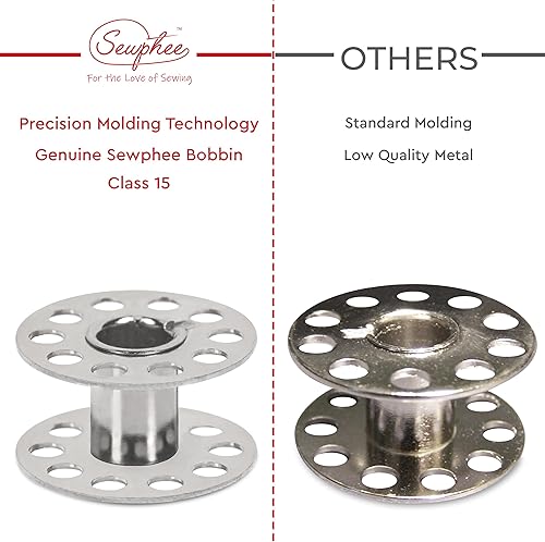 Miniatura 5 de 30 bobinas de metal para máquina de coser  Se adapta a Babylock, Brother, Janome, Kenmore, Singer y otras máquinas de coser (paquete de 30)