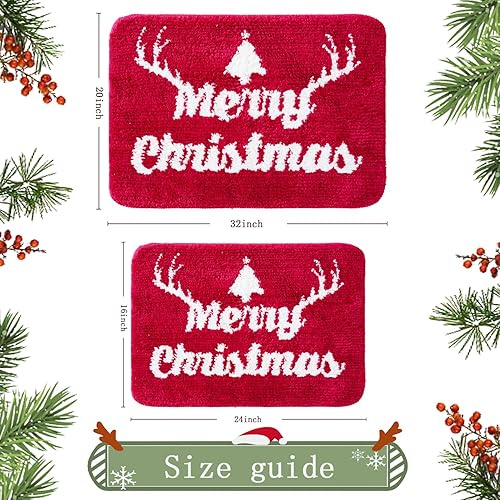 Miniatura 2 de Alfombra de baño de Navidad, decoración de Navidad, alfombra de baño súper suave, alfombra de baño de microfibra, antideslizante, alfombra de baño