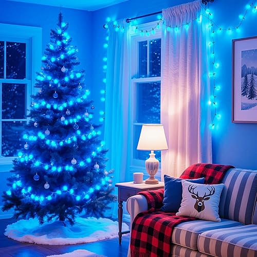 Miniatura 8 de Brightown Paquete de 25 bombillas LED C9 verdes de Navidad, bombillas LED C9 inastillables de plástico verde, repuesto para tiras de luces de