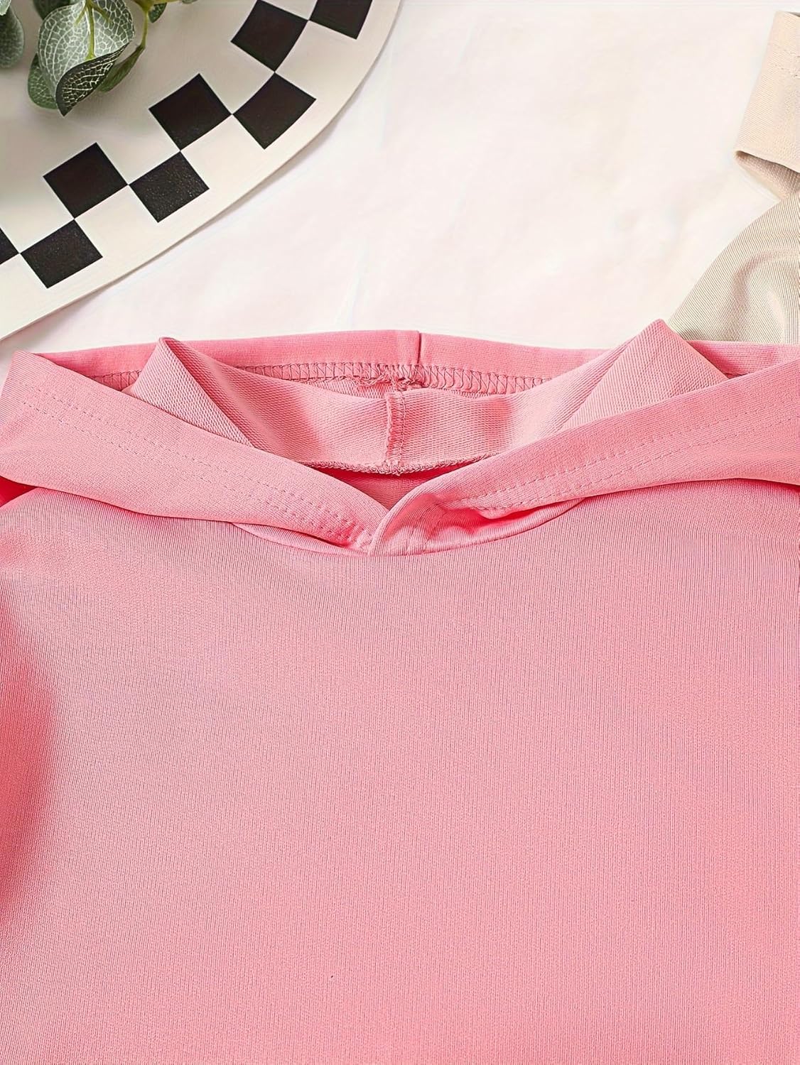 4 Pieces Girls Active Hoodies Long Sleeve Crop Hooded Top and Jogging Sweat Pants Set 4-12Y - Image 3