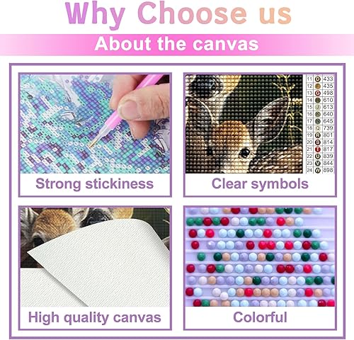 Miniatura 3 de Kit de pintura de diamantes 5D para bricolaje, animales coloridos, taladro completo, kits de pintura de diamantes, arte de animales, muchos