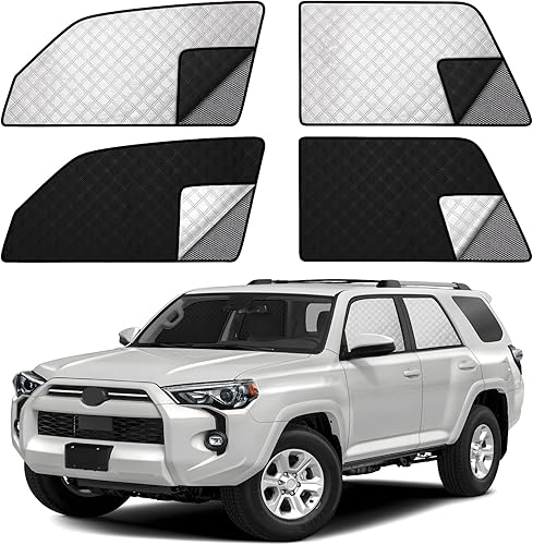 ZATOOTO Side Window Shade Cover for Toyota 4Runner 2017-Now, Double Layer Window