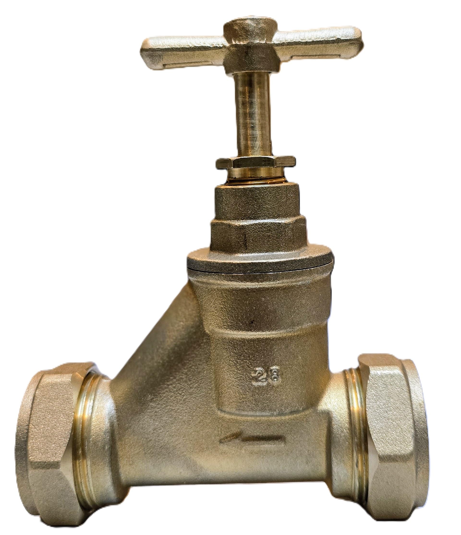 22.5 Team Controls Brass Tc 28Mm Stopcock Valve Compression Mains Stop Cock Tap Bs1011
