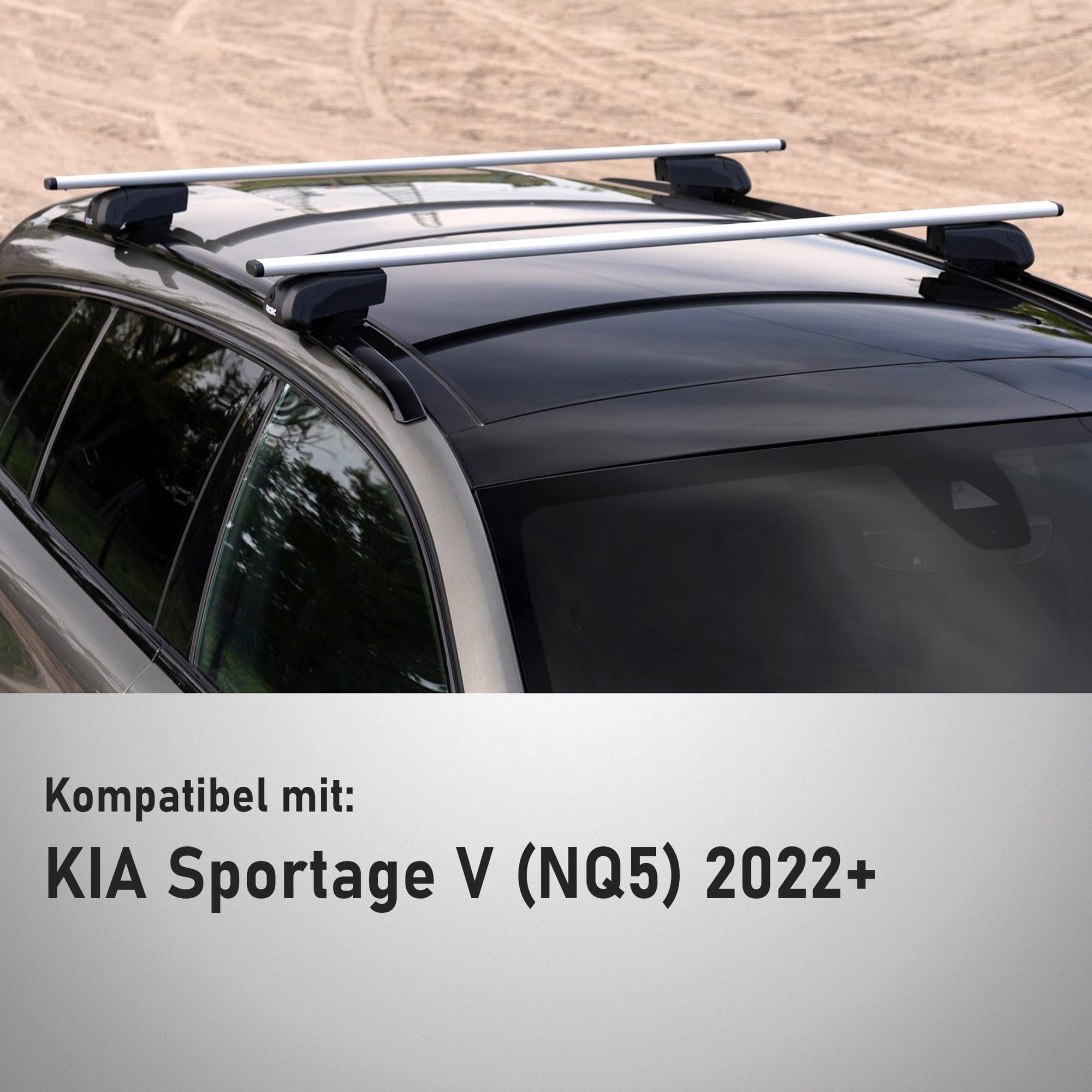 CHROMEMASTER | Dachgepäckträger Dachträger | Kompatibel mit KIA Sportage 2022+ | Er dient zum Transport Einer Dachbox, Fahrradträger, Leiter; Robuste Dachträger aus Stahl