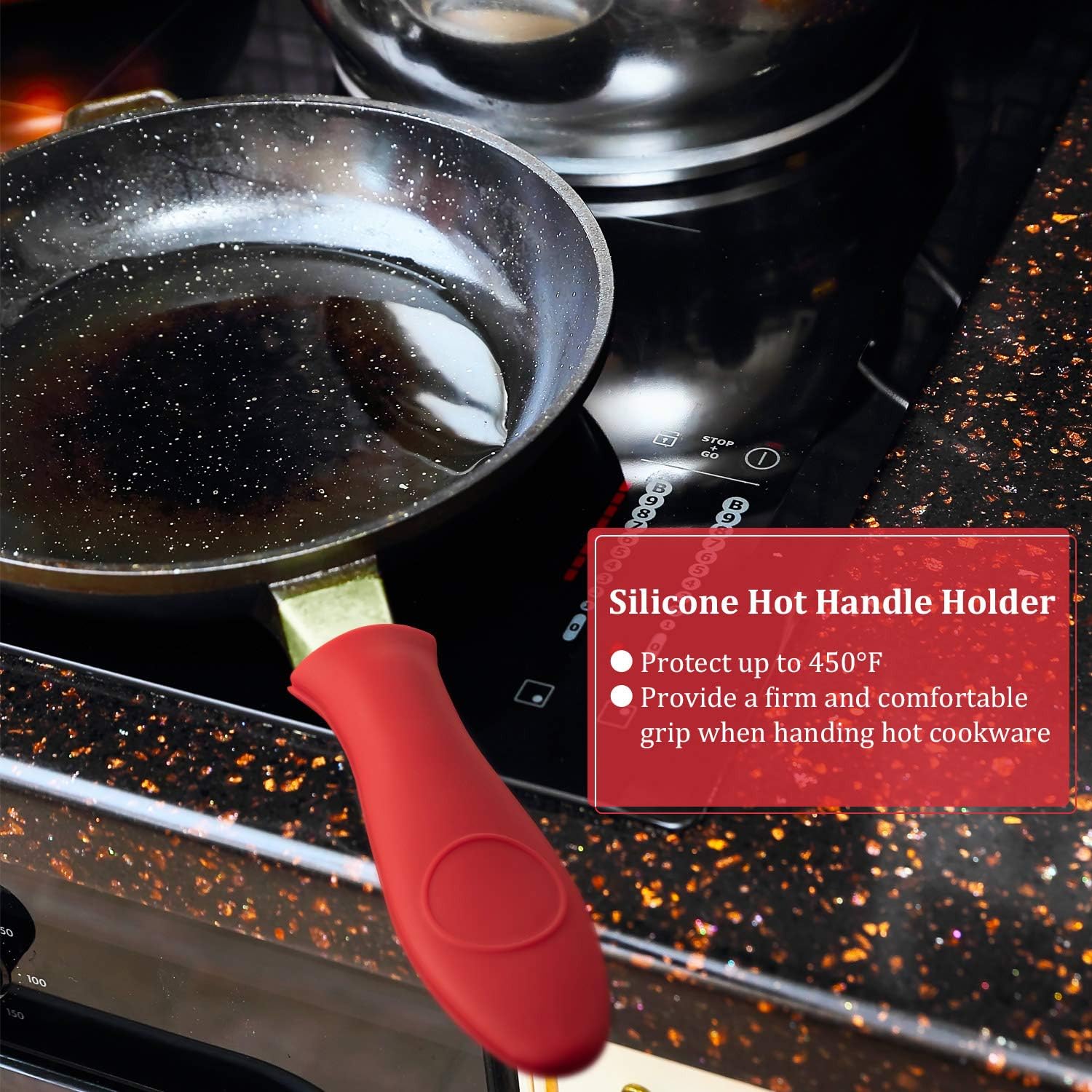 8 Pieces Cast Iron Cleaner Care Kit Include Chainmail Scrubber, Bamboo Handle Dish Brush, Scrub Brushes, Pan Grill Scrapers, Towel, Wall Hook and Silicone Hot Handle Holder for Cast Iron Skillet
