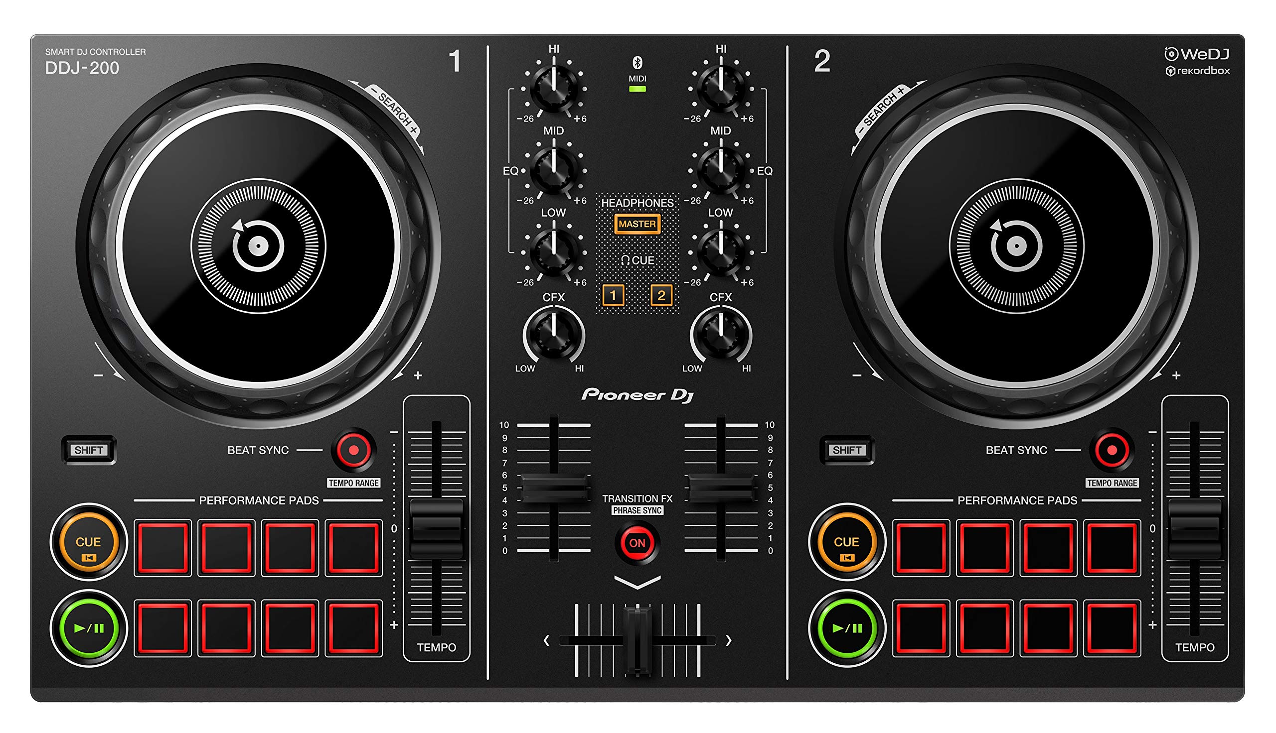 Pioneer Pro DJ Bundle with DDJ-200 + DM-40 Set + HDJ-X5 Headphones