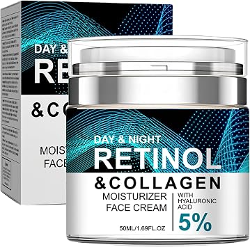 Retinol Cream - Collagen Face Cream with Hyaluronic Acid, Suitable for Aging, Wrinkles, and Fine Lines - Lifting & Firming, 24-Hour Facial Maintenance, Suitable for Most Skin Types - 50ml