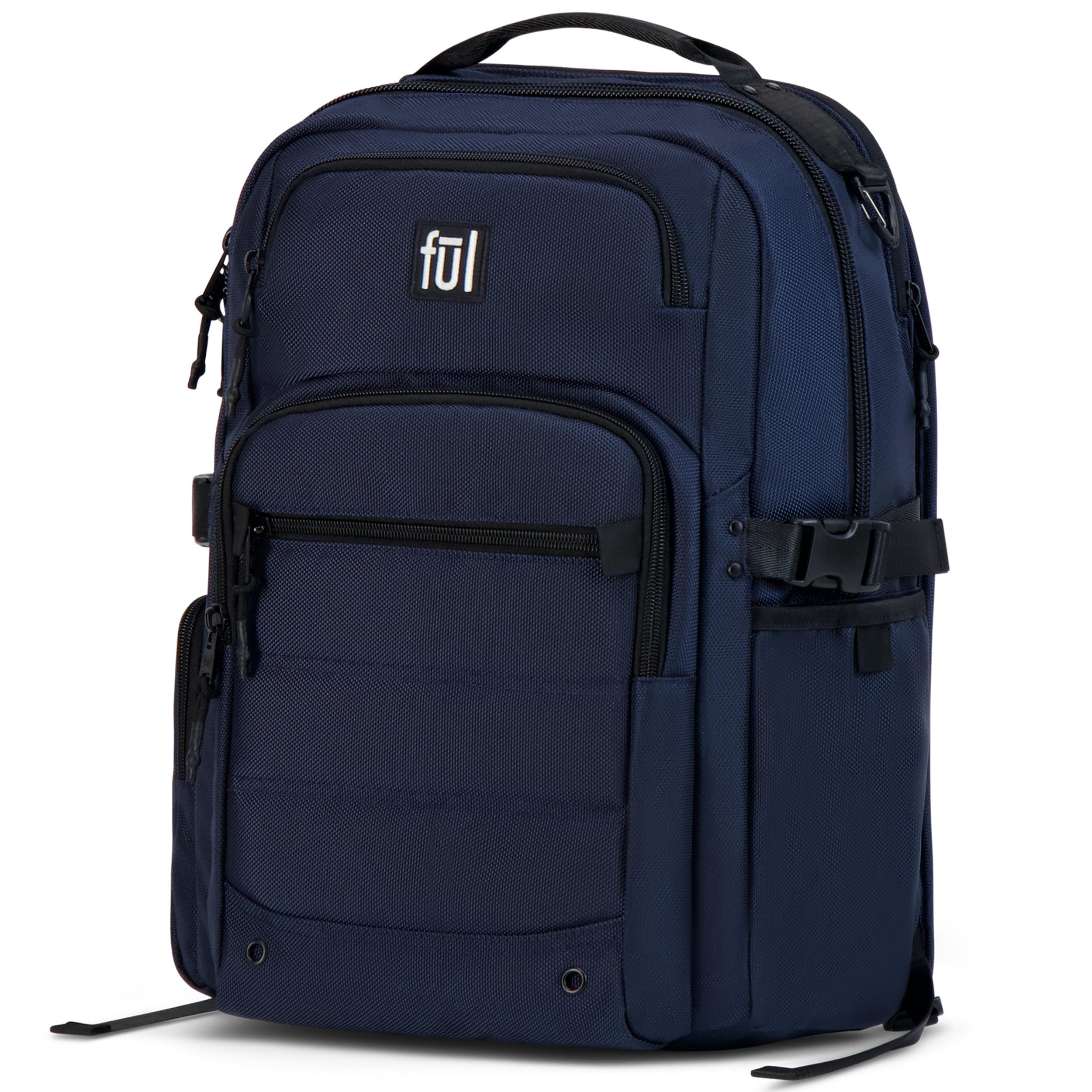 FUL Tactics Collection 17 Inch Laptop Backpack, Division Padded Computer Bag for Commute or Travel, Navy, One Size
