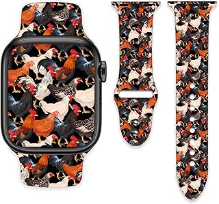 Watch Bands Compatible with Apple Watch Band 38mm 40mm 41mm 42mm 44mm 45mm for Women Men, Soft Sport Strap Silicone Replacement Wristband for iWatch Series SE 10 9 8 7 6 5 4 3 2 1