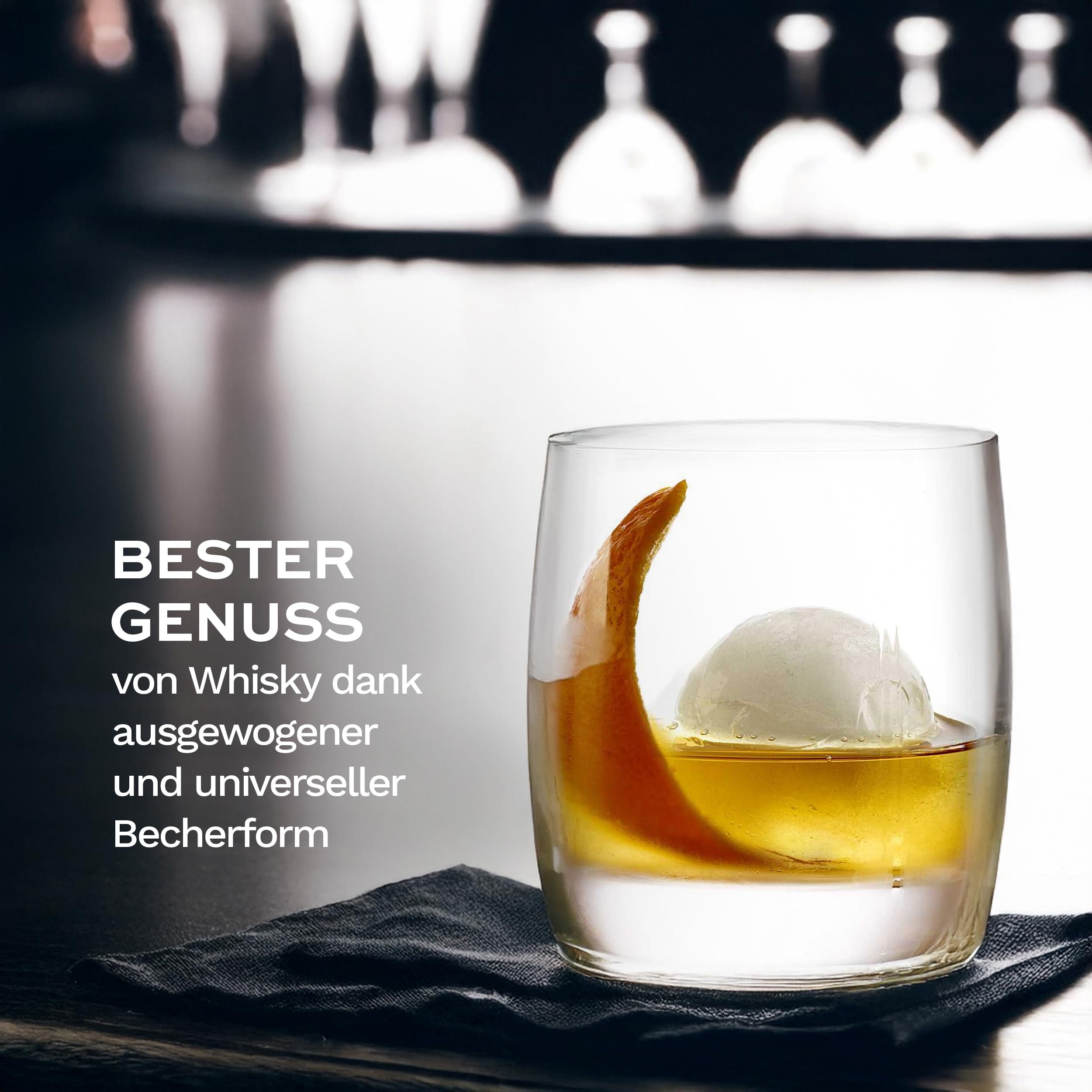 Stölzle Lausitz Whisky Gläser Weinland 6er-Set 295ml – Hochwertige Whiskybecher in zeitlosem Design – Whiskey Tumbler aus bleifreiem Kristallglas – Spülmaschinen- & Stoßfest, Made in Germany