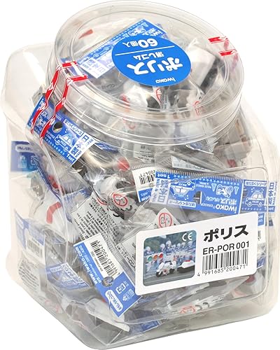 Iwako SCERPOR001 - Borrador de policía, paquete de 60 unidades