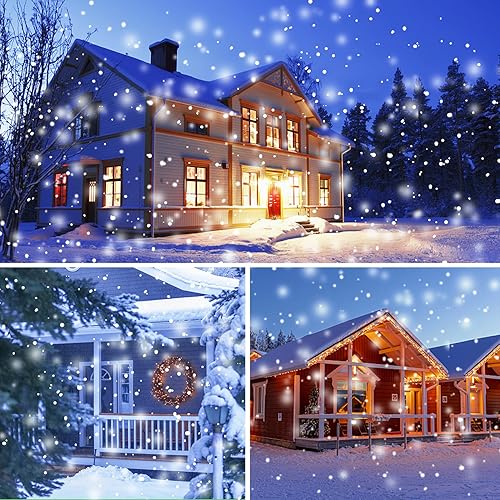 Miniatura 6 de Proyector de luz de nieve de Navidad, luces de proyector de vacaciones con control remoto, luces giratorias de caída de nieve, iluminación